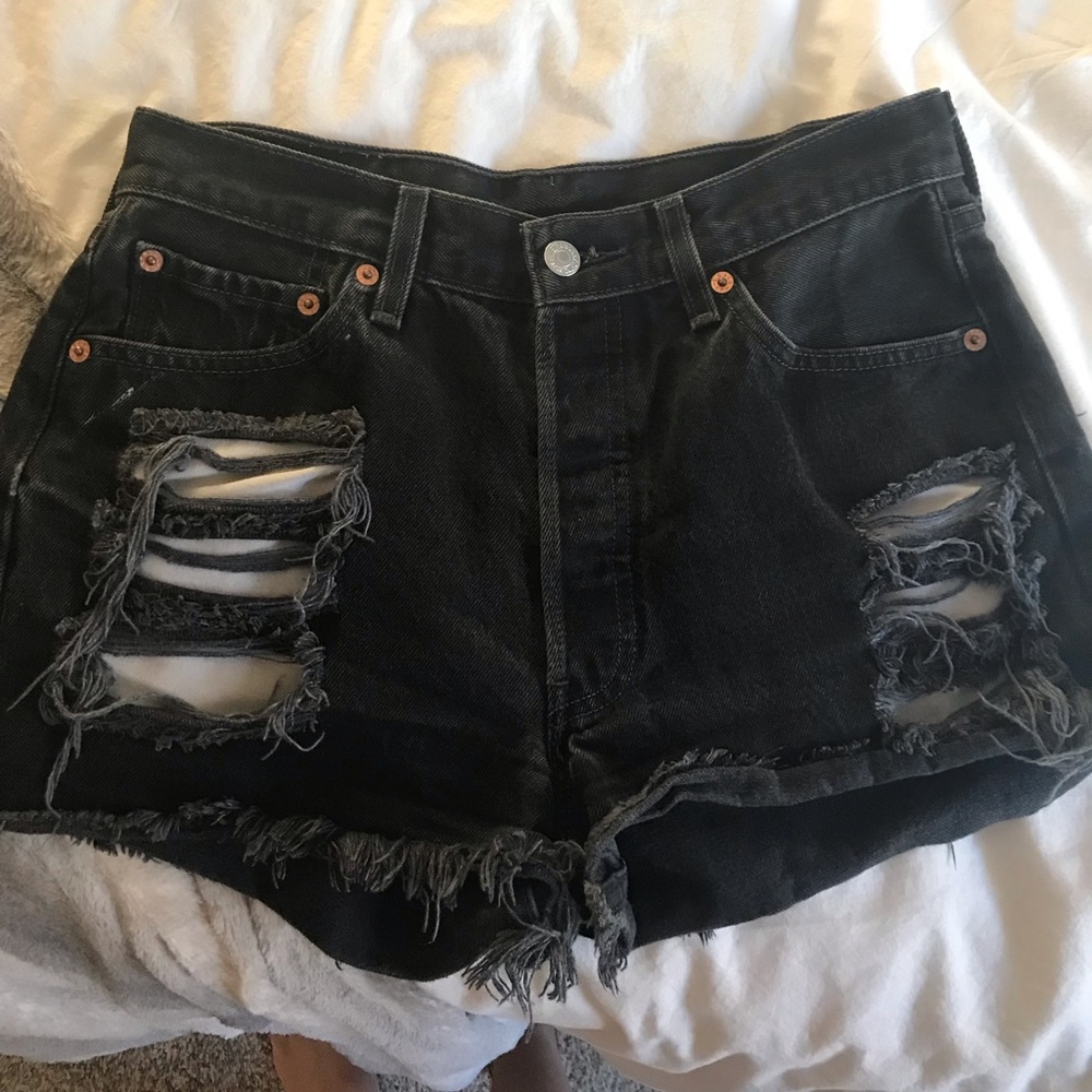Levi’s distressed shorts!